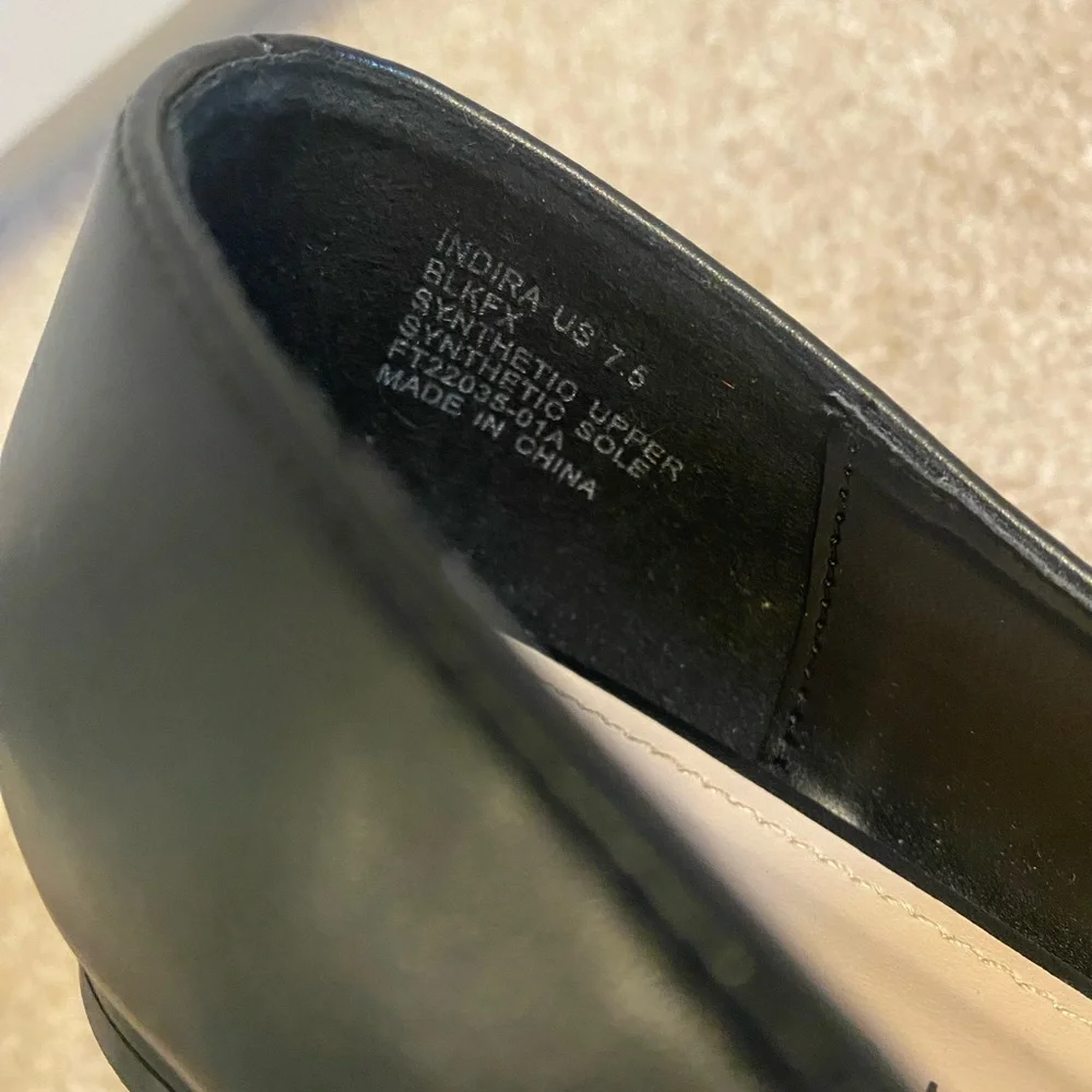 Tahari Black and Gold Indira Flats with Sophisticated Design